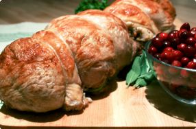 Cornbread & Sausage Stuffed Ballotine of Turkey