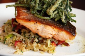 Arctic Char w/ Roasted Apple Warm Wheat Salad