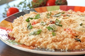 Oatmeal "Risotto" w/ Cherry Tomatoes & Basil