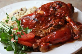 BBQ Chicken w/ Caribbean Green Seasoning