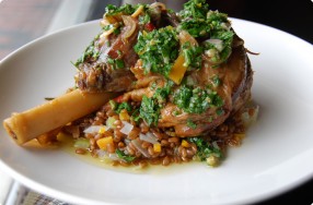 Braised Lamb Shanks w/ Farro