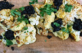 Curried Cauliflower w/ Raisin Chutney