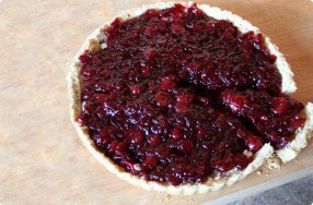 Cranberry-Gorgonzola Tart w/ Walnut Shortbread Crust