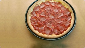 Deep Dish Pepperoni Pizza