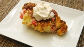 Rhubarb Bread Pudding