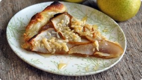 Pear, Pecorino & Balsamic Onion Tart