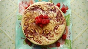 Raspberry Swirl Cheesecake