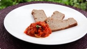 Eggplant Terrine w/ Tomato Compote