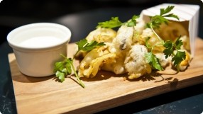 Sourdough Fried Mussels