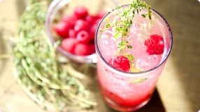 Raspberry-Thyme Rickey