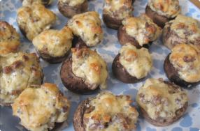 Sausage & Cheese Stuffed Mushrooms