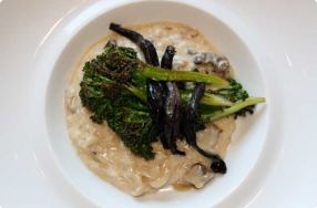 Wild Mushroom Risotto w/ Broccoli Rabe