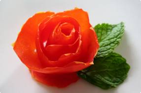 Carving a Tomato Rose