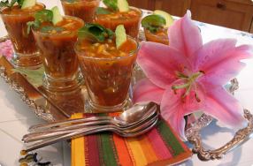 Strawberry, Pineapple & Yellow Tomato Gazpacho