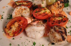 Grilled Shrimp & Scallop Skewers