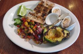 Latin Grilled Mahi Mahi & Avocado w/ Pineapple Salsa