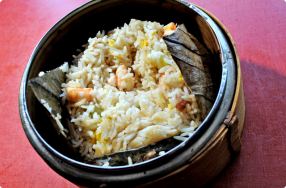 House Special Rice in Lotus Leaf