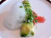 Avocado-Wrapped Ceviche w/ Tomato Pearls & Lemon/Lime Air