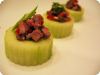 Thai Beef in Cucumber Cups